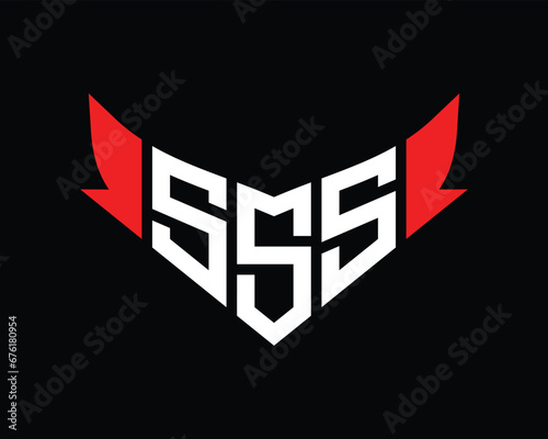 SSS letter logo design template.