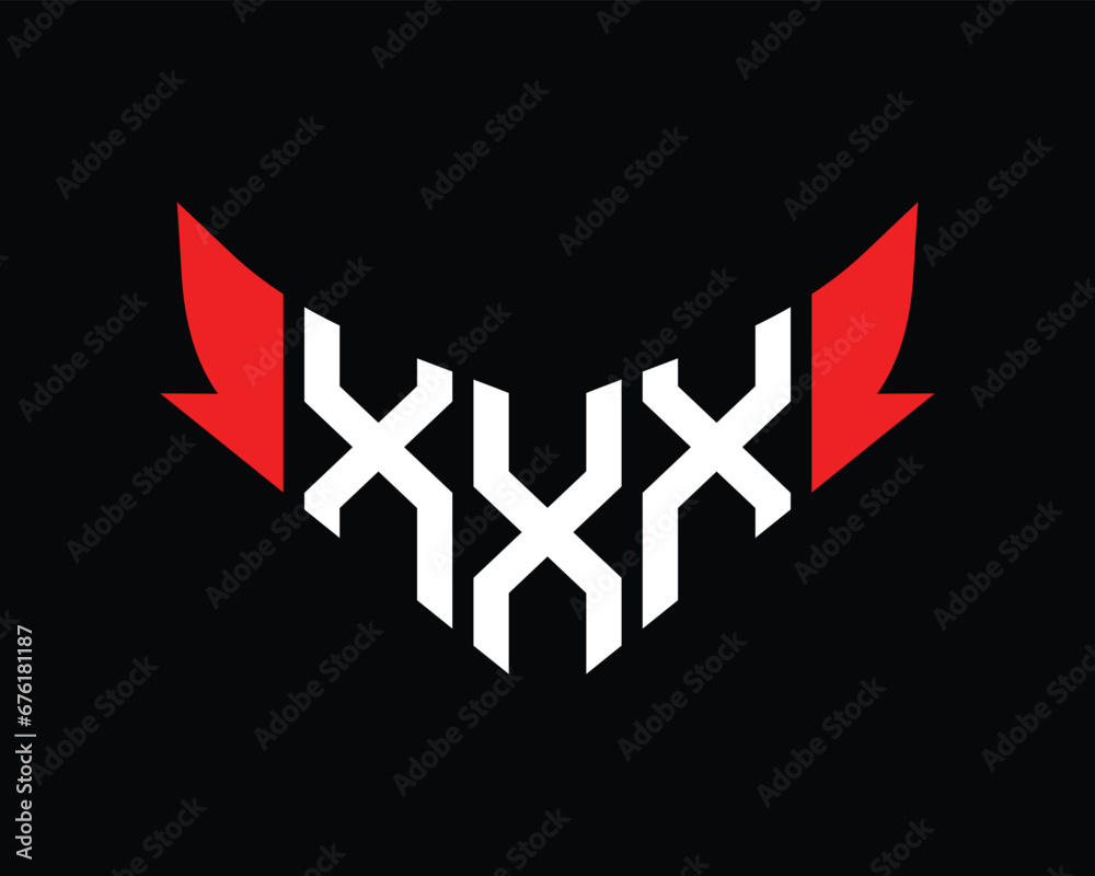 XXX letter logo design template. XXX letter logo design template.