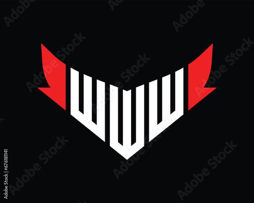 WWW letter logo design template.