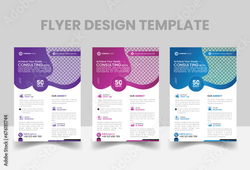 Modern Flyer design template for Business