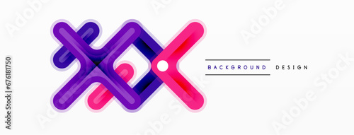 Minimal geometric background cross line. Design for wallpaper, banner, background, landing page, wall art, invitation, prints, posters