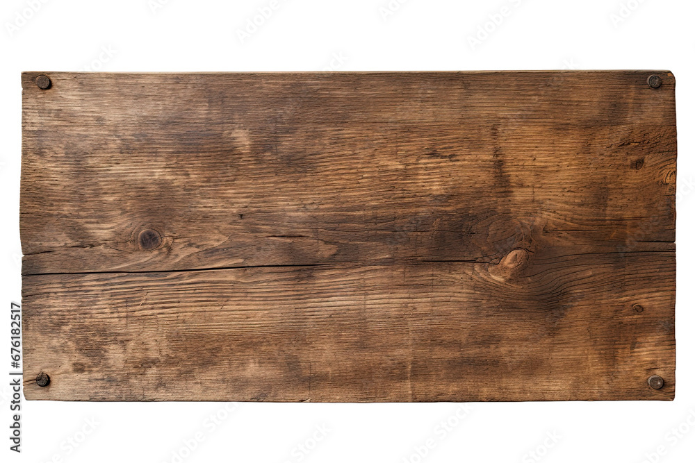 Old Board isolated on white background