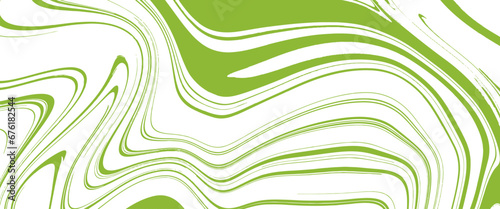 Vector hand painted with mixed liquid white and green paints in liquid marble seamless pattern with a transparent background.