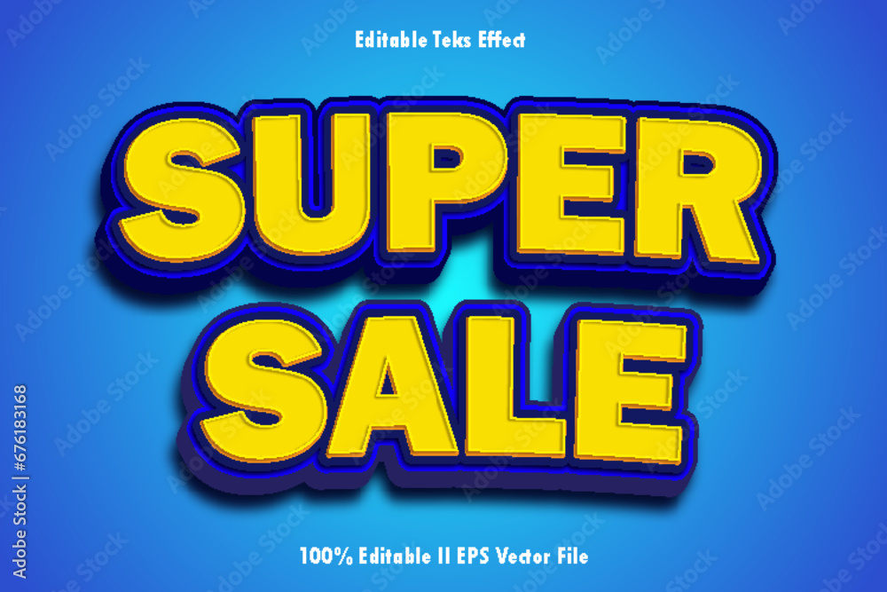 Super Sale Editable Text Effect 3d Emboss Gradient Style