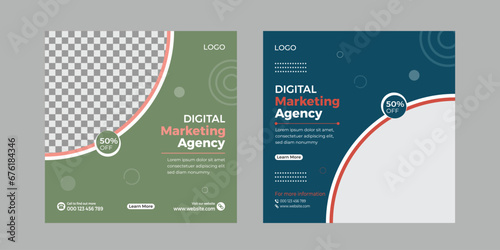 Corporate Social Media post banner vector Template