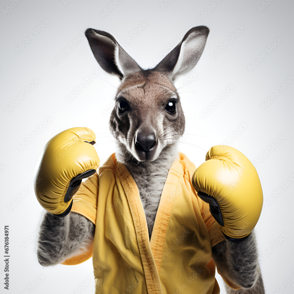 Boxer Kangaroo Boxing Kangaroo Kangaroo wears Boxing Glovers Fighter ...