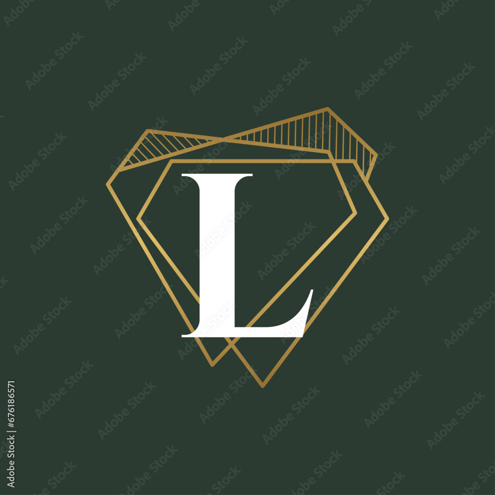 Diamond Letter L and jewelry logo design vector Diamond Letter L and jewelry logo design vector