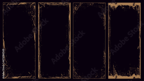 Social media covers with tiny roughen border frames. . grunge style . Post frame stories templates. Layout for promotion .Media banner .Vector