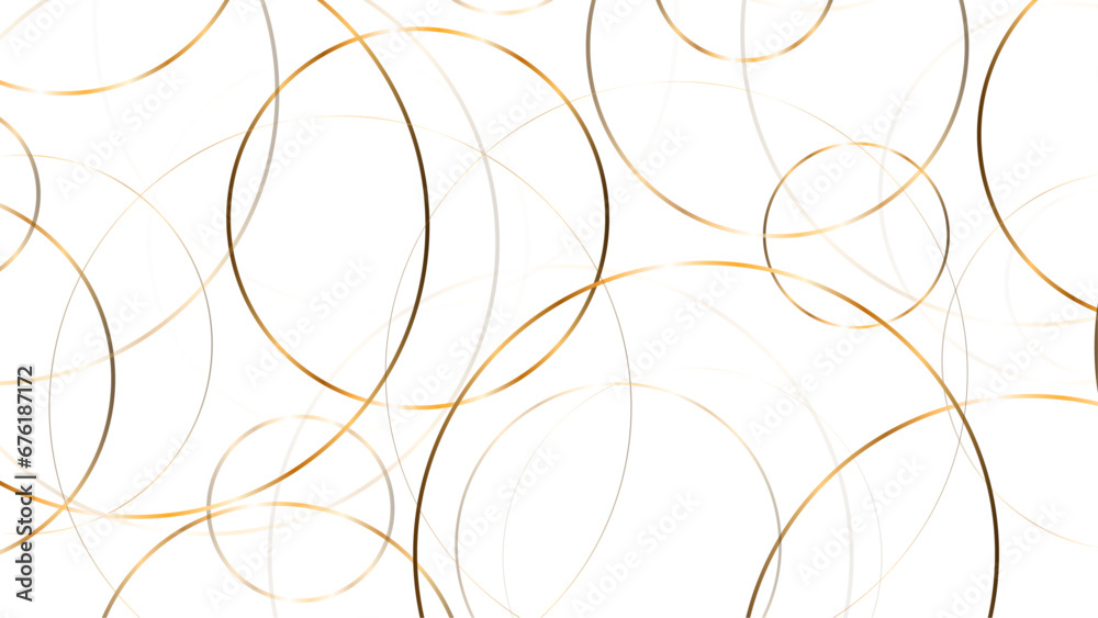 Round circle golden line background. Luxury golden color ring shape texture. - obrazy, fototapety, plakaty 