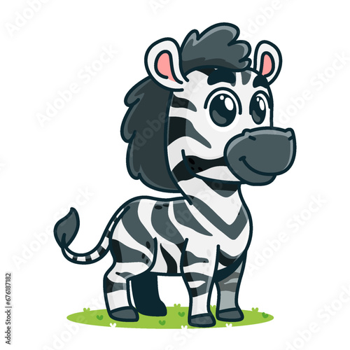 cute Zebra cartoon, animal alphabet cute cartoon