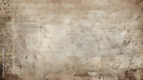 Old vintage grunge newspaper paper texture background texture marble. generative AI.