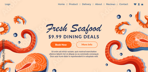 Fresh seafood for order, discounts and sales