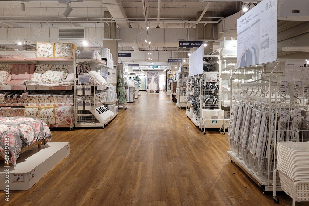 Penang, Malaysia 28 Sep 2023 Modern interior view of Nitori store