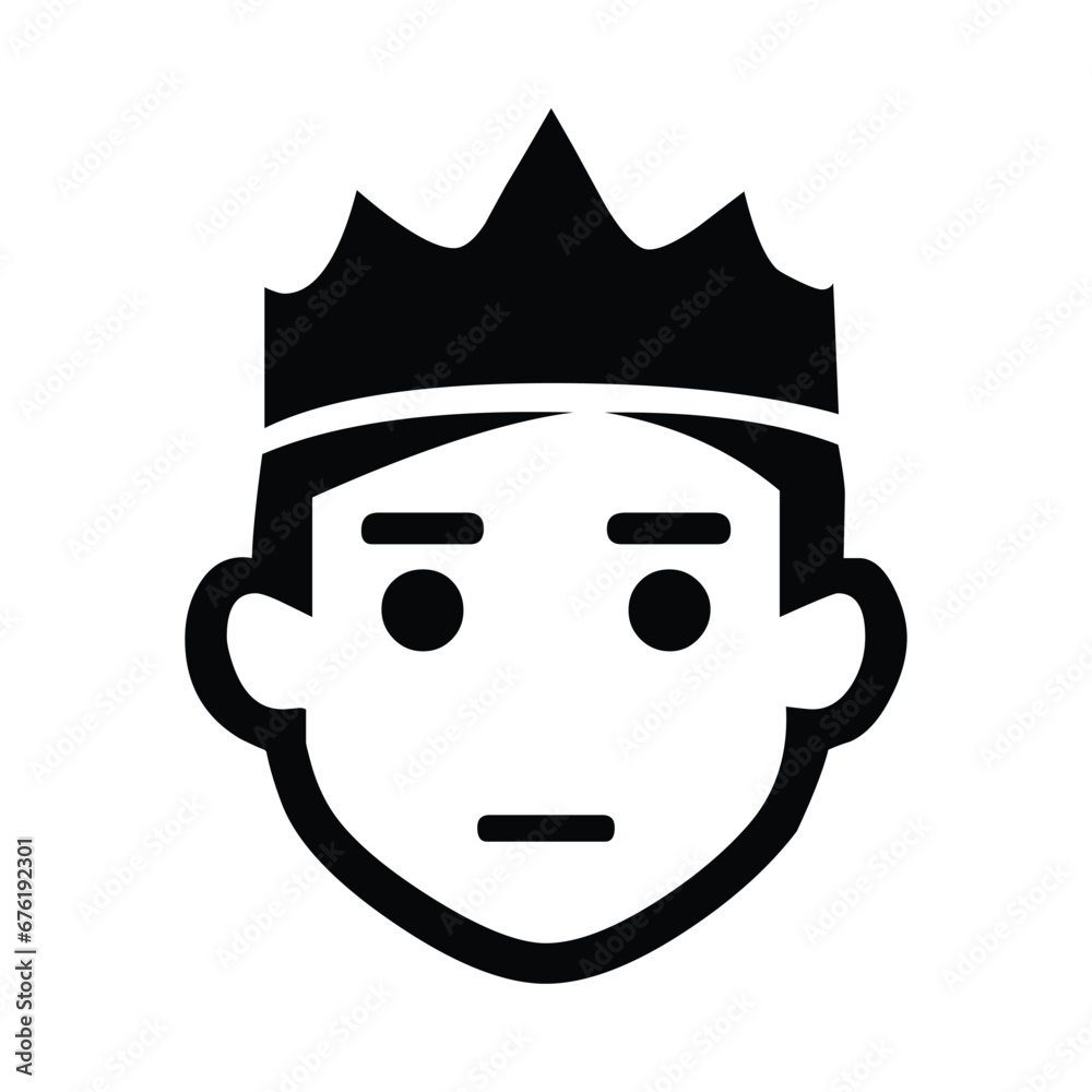 Male royalty vector icon. Isolated prince sign design. Male royalty vector icon. Isolated prince sign design.