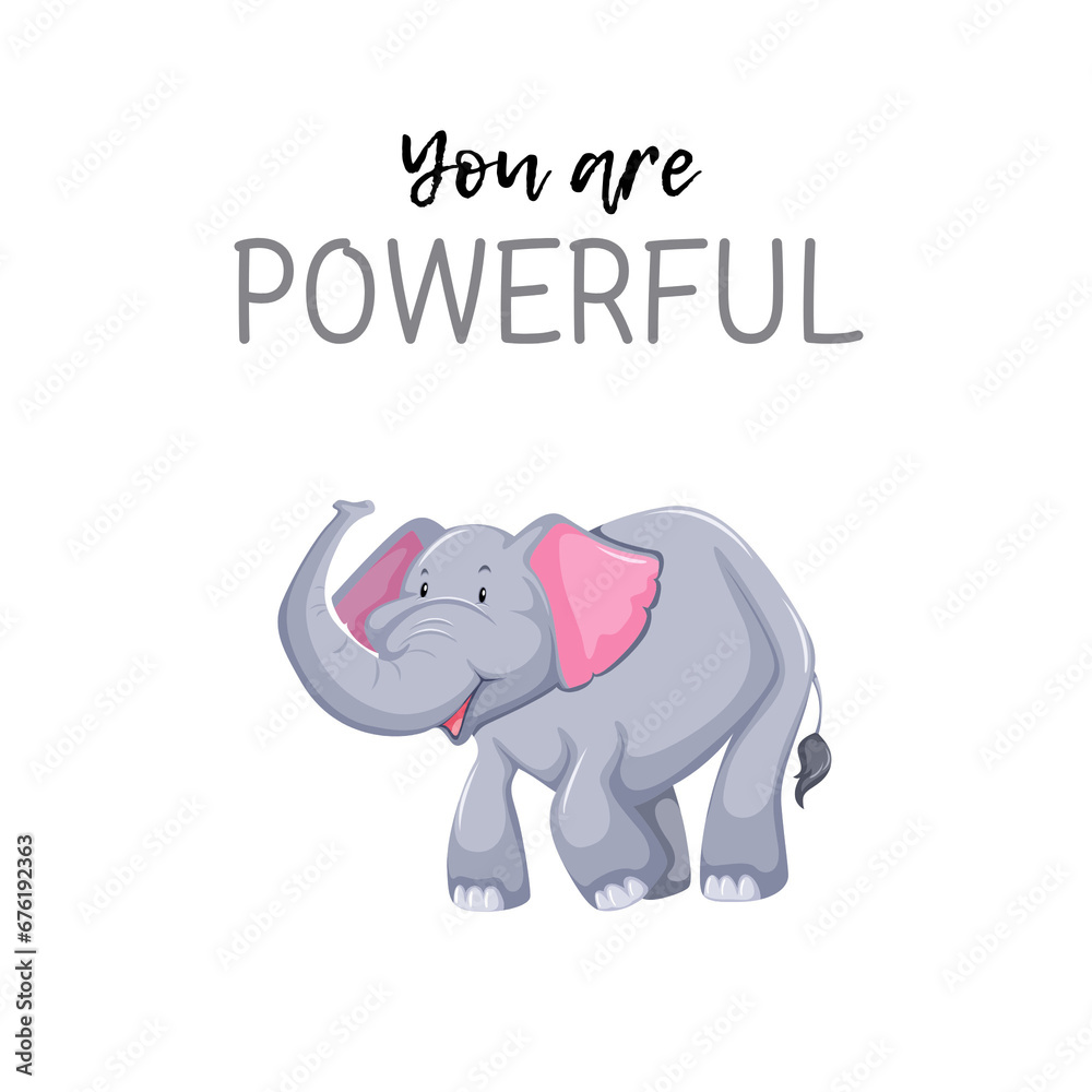 positive affirmation design for kids that contains cute animal