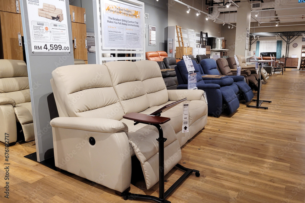 Penang, Malaysia 28 Sep 2023 Modern interior view of Nitori store