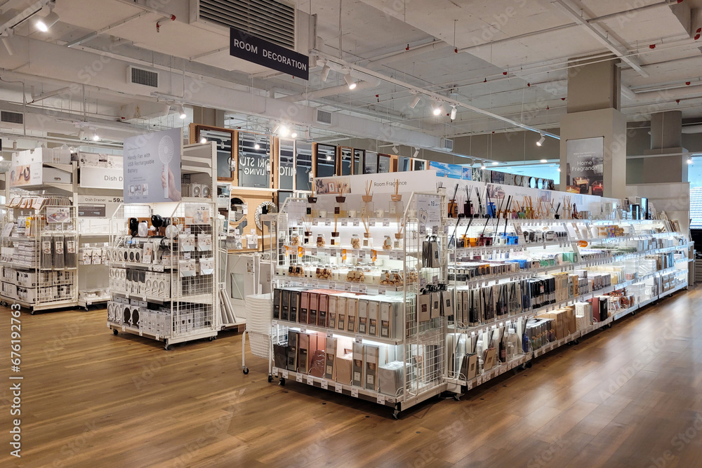 Penang, Malaysia 28 Sep 2023 Modern interior view of Nitori store