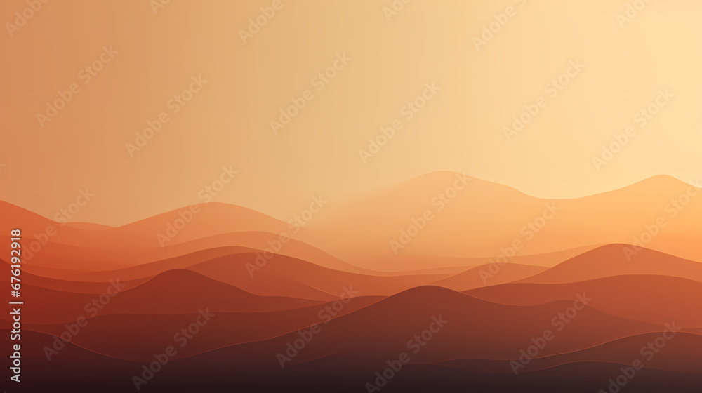Obraz premium Minimalist earth tone gradient abstract wave abstract poster web page PPT background