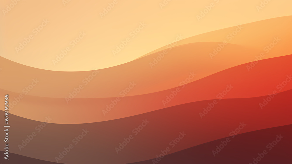 Fototapeta premium Minimalist earth tone gradient abstract wave abstract poster web page PPT background