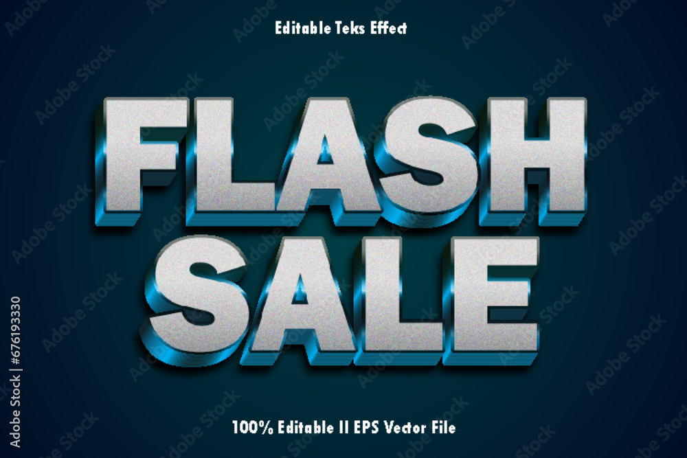 Flash Sale Editable Text Effect 3d Emboss Gradient Style