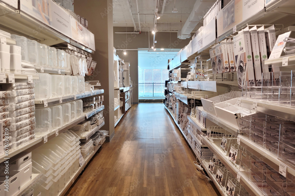 Penang, Malaysia 28 Sep 2023 Modern interior view of Nitori store