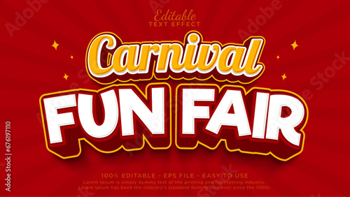 Editable text effect - carnival funfair text style effect