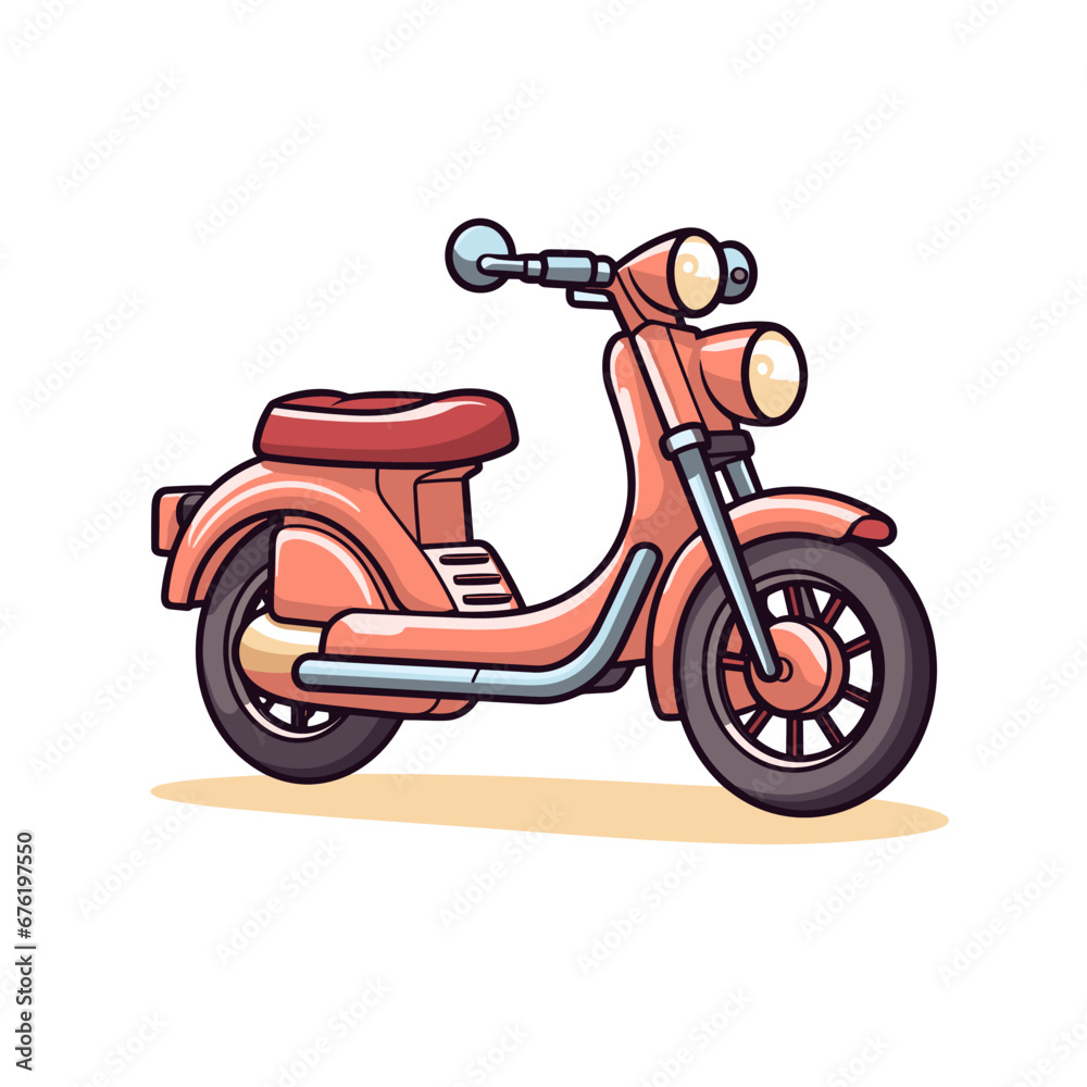 Obraz premium vintage scooter isolated