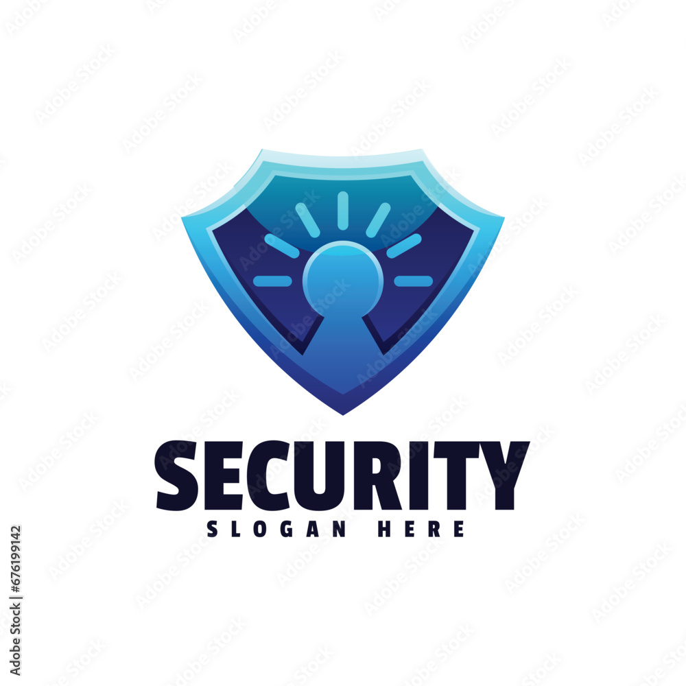 Security - colorful, gradient & simple logo Security - colorful, gradient & simple logo