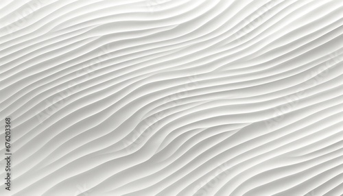 Abstract and graceful white seamless wave texture pattern background in minimalistic mono color
