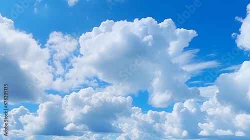 blue sky with big cloud. close-up   Generative AI