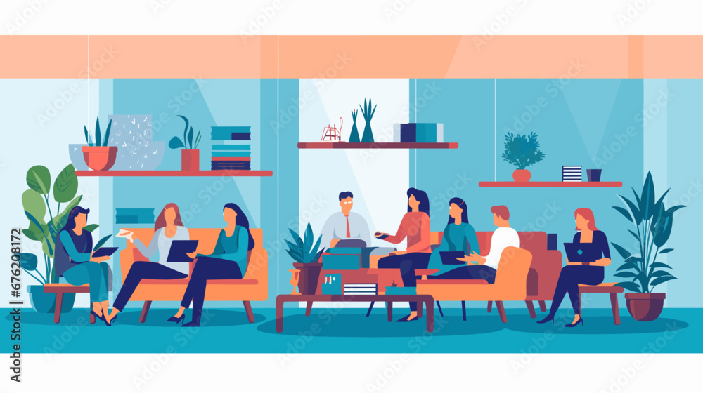 Concept vector illustration of business situation. Concept vector illustration of business situation.