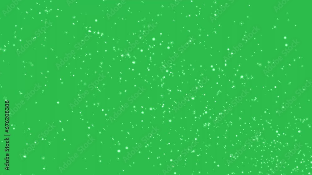 Shining particles stream on green screen background motion graphic effects.