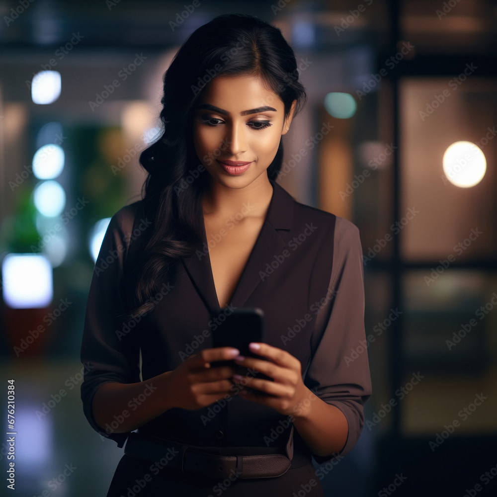 young indian woman using smartphone young indian woman using smartphone