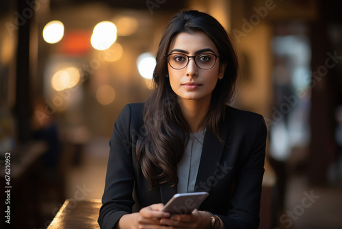 young businesswoman wearing eye glasses © PRASANNAPIX
