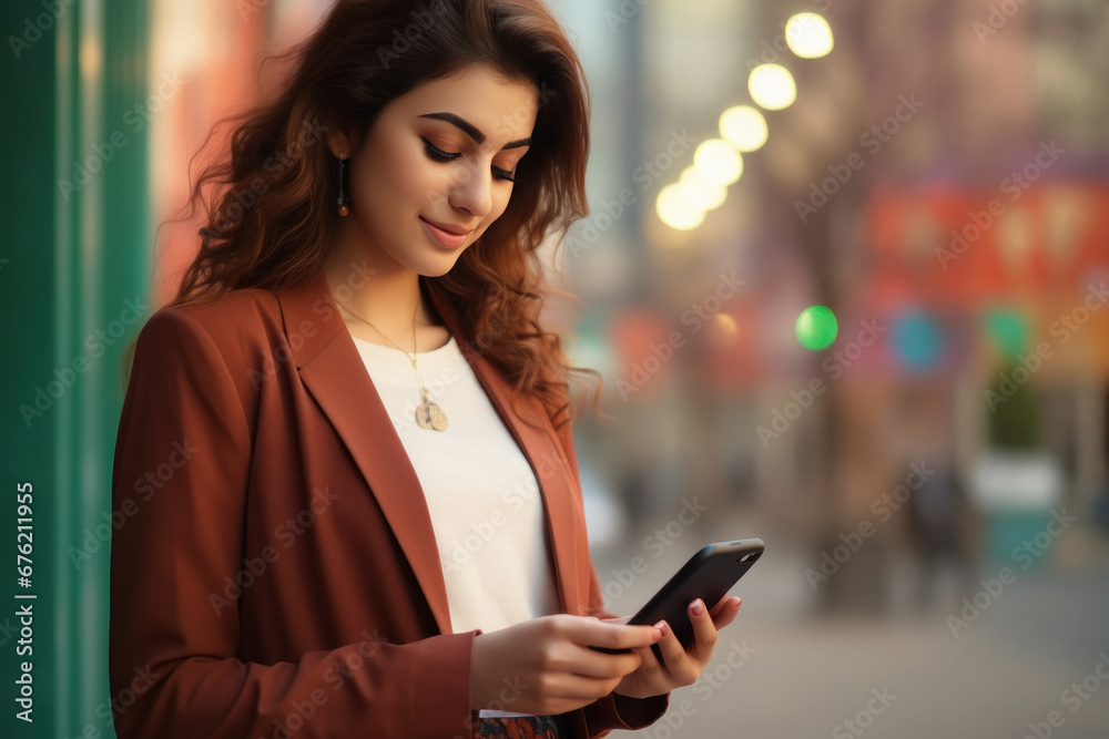Young woman using smartphone