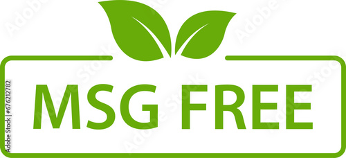 MSG FREE icon. Glutamate no added food package sign for your website design, logo, app, UI.illustration