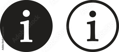 Information icon set in two styles isolated on white background . Vector