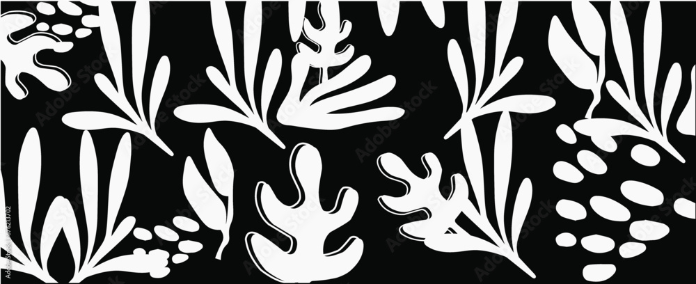 Abstarct decorative floral pattern. Vector Illustration.