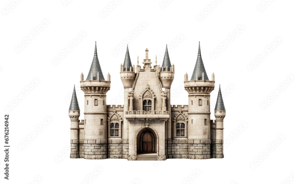 Miniature Castle Shot On Isolated background