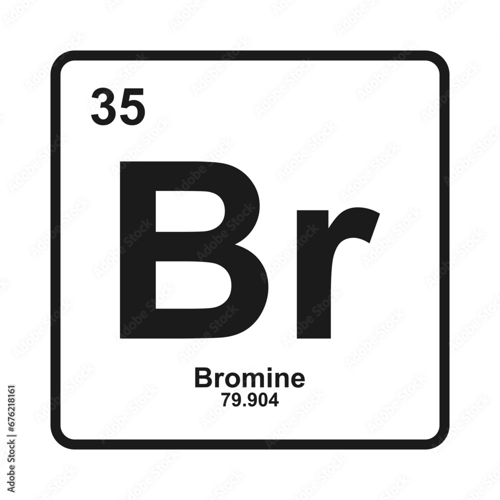 Bromine element icon - obrazy, fototapety, plakaty 