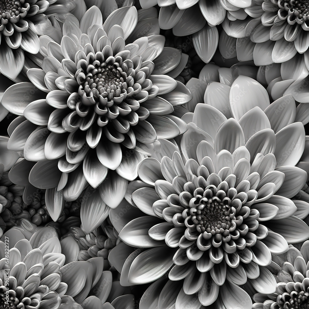 Metal flower repeat pattern