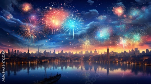 Midnight Blaze Celebrating New Beginnings with Fireworks