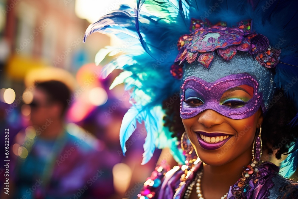  Image of people celebrating Mardi Gras.