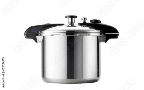 Pressure Cooking On Isolated Background