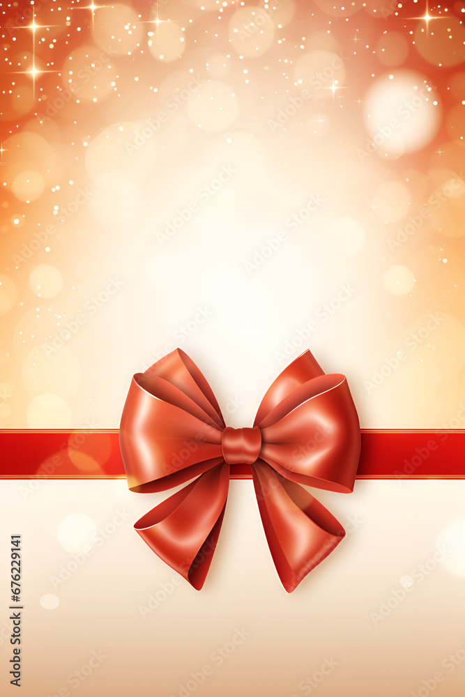Orange Gift Ribbon with a Bow on a white Background. Festive Template for Holidays and Celebrations Yellow Gift Ribbon with a Bow on a white Background. Festive Template for Holidays and Celebrations