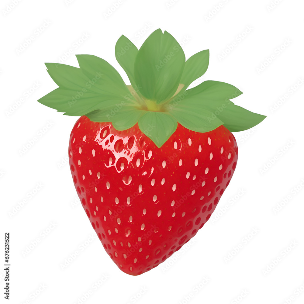strawberry isolated on white background, ai generative strawberry isolated on white background, ai generative