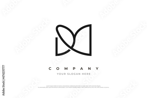 Letter DM Logo Design Vector