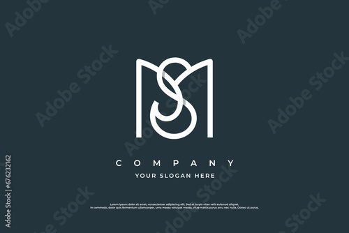 Photos Luxury SM Logo or MS Logo Design Vector