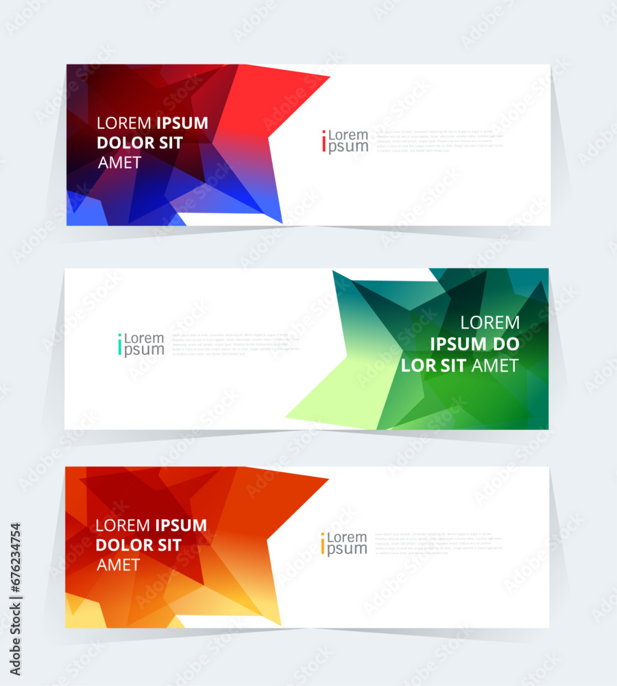 Geometric banner design with Vector presentation template. Geometric banner design with Vector presentation template.