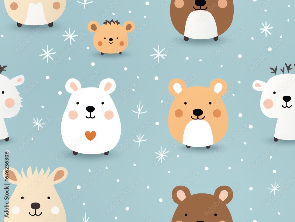 seamless pattern cute animal seamless pattern cute animal